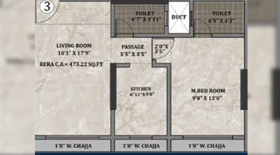 Prithvi-Pearl-1BHK-473sqft-Unit-Plan